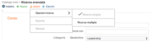 screenshot di ricerca multipla
