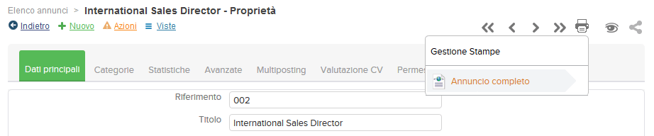 stampa annunci e progetti