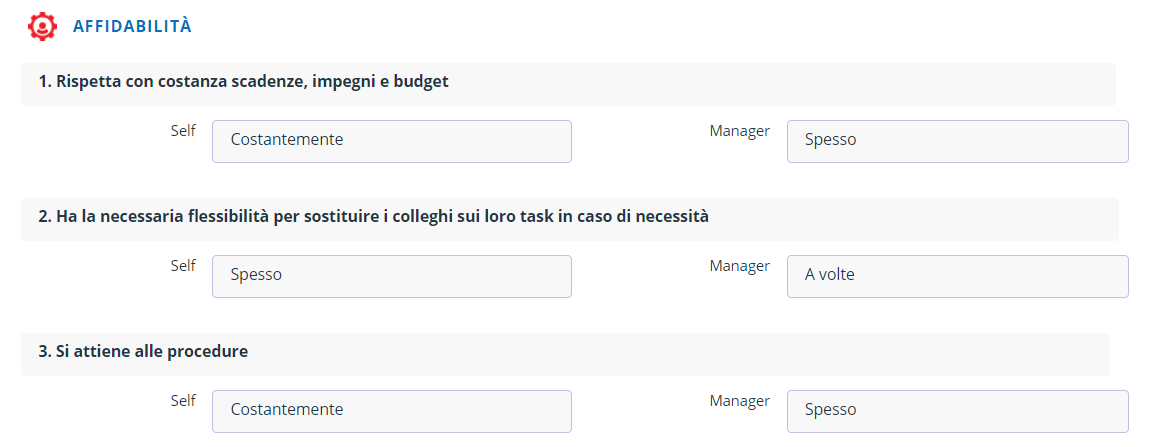 valutazione e autovalutazione
