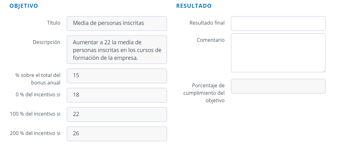 ejemplo de objetivo SMART