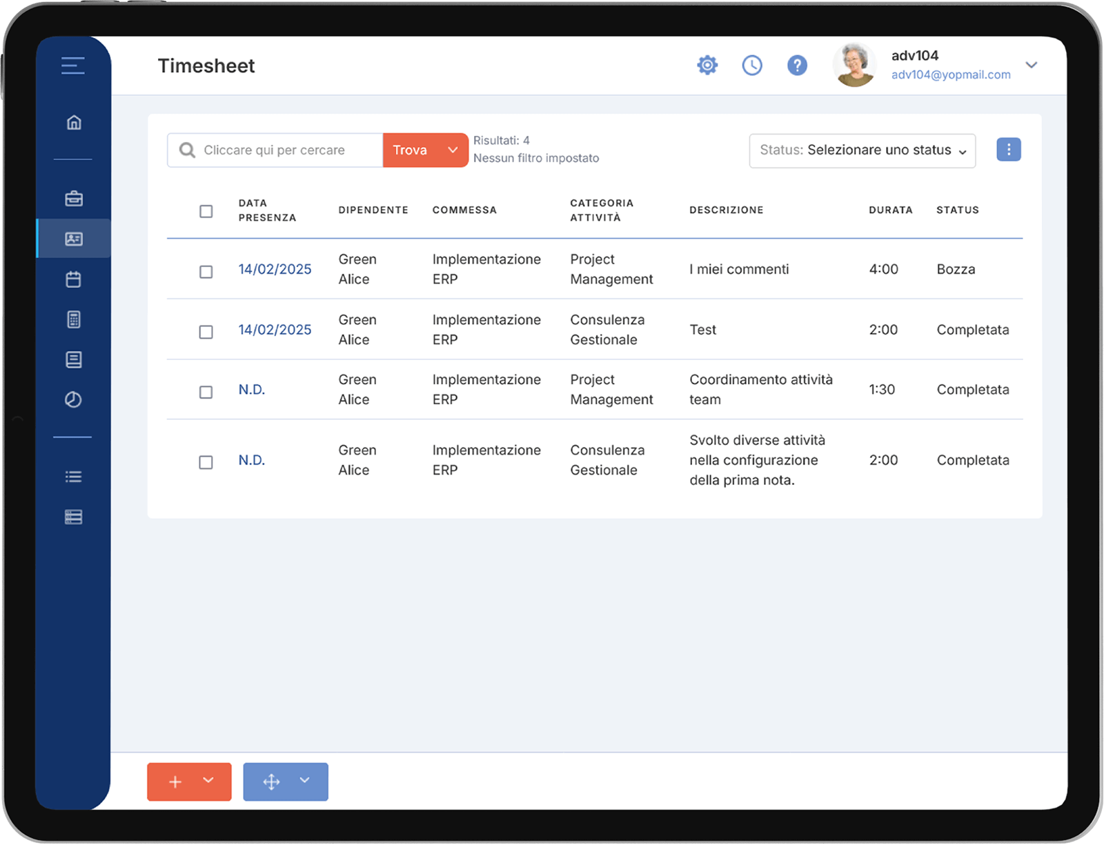 timesheet Altamira