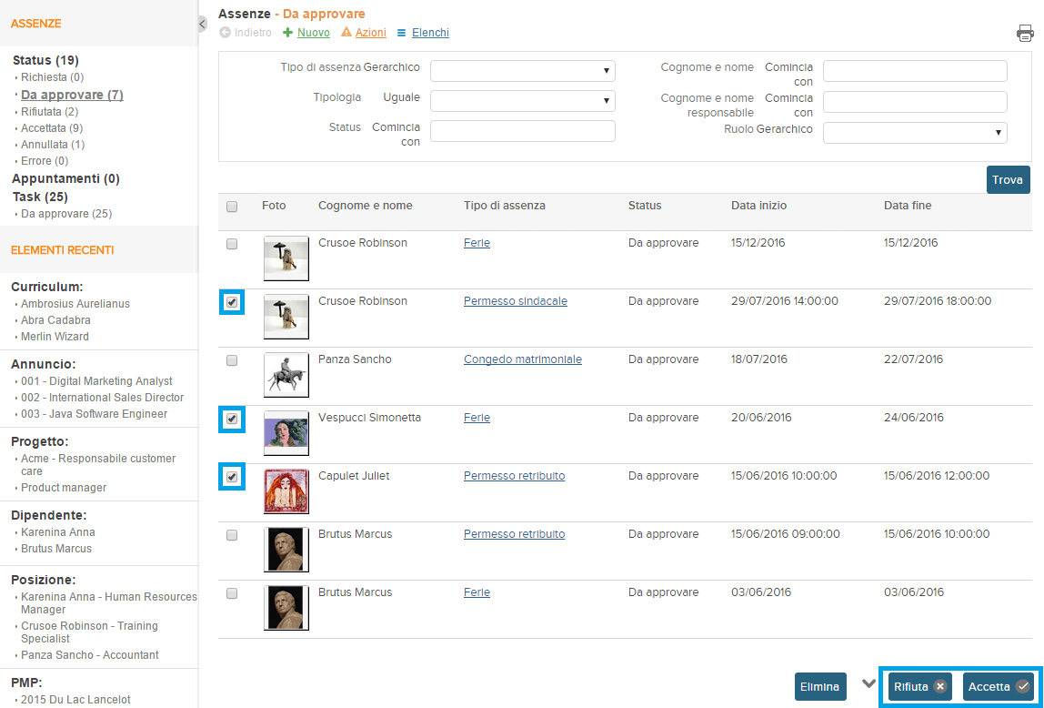 pulsante workflow