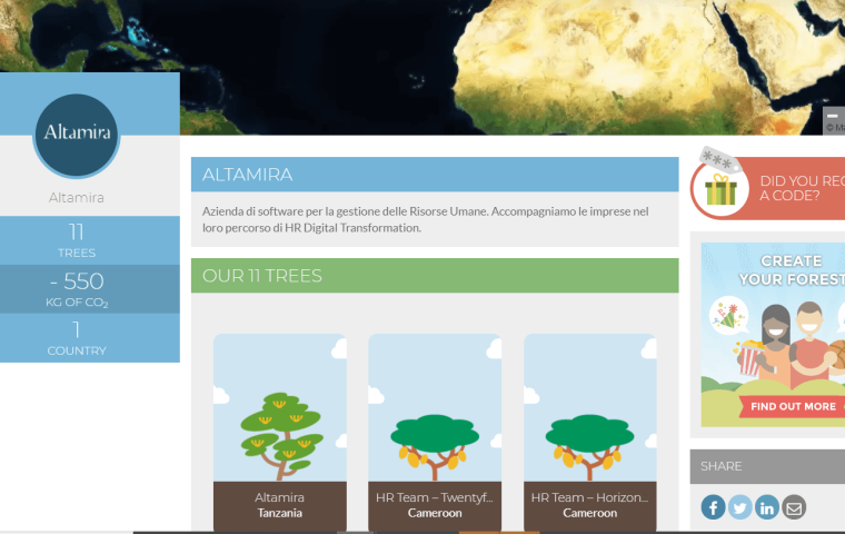 Treedom Altamira page