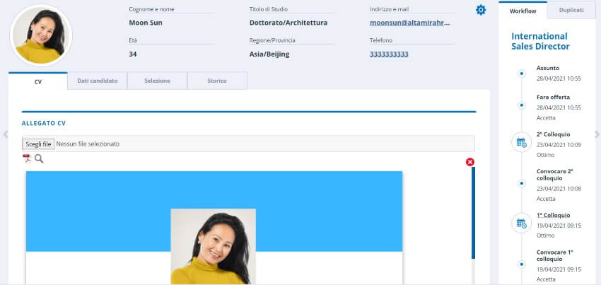 Recruiting workflow
