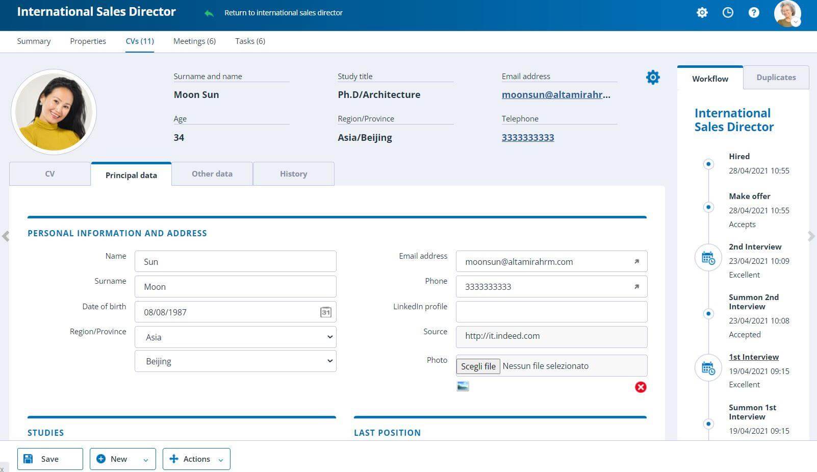 recruiting workflow