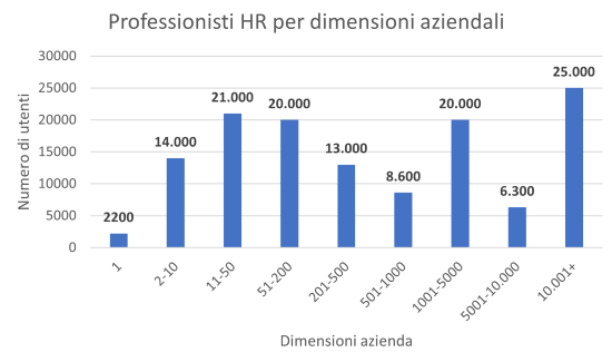 professionisti HR per dimensione aziendale