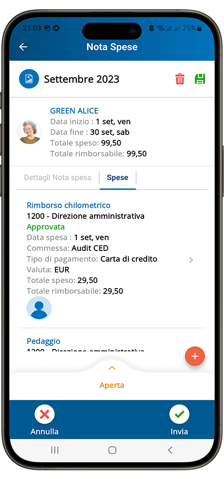 App nota spese Altamira