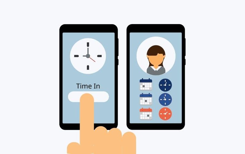 Scelta sistemi di timbratura, un esempio che mostra una timbratura virtuale tramite smartphone