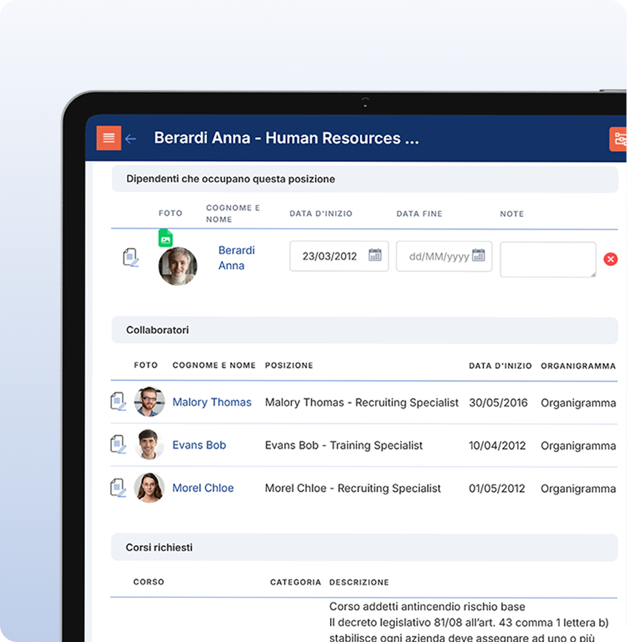 Accesso Organigramma