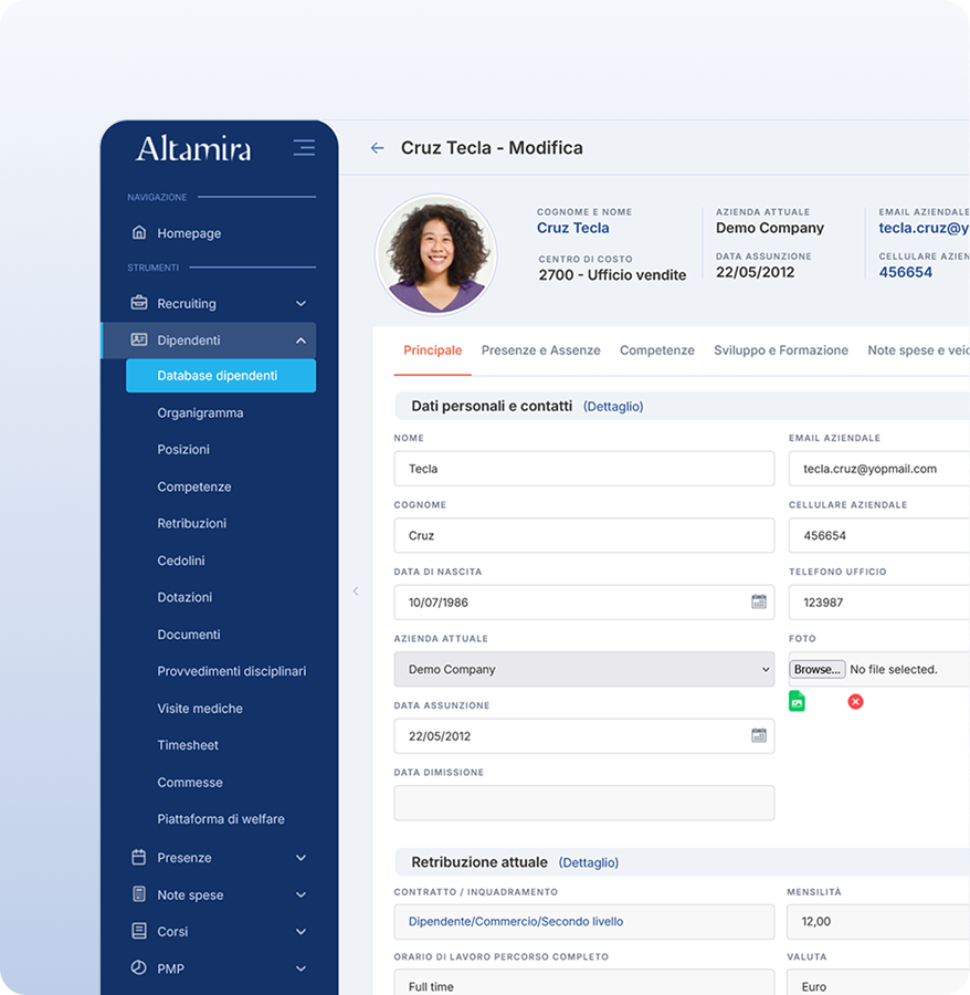 Database Dipendenti accesso per tutti