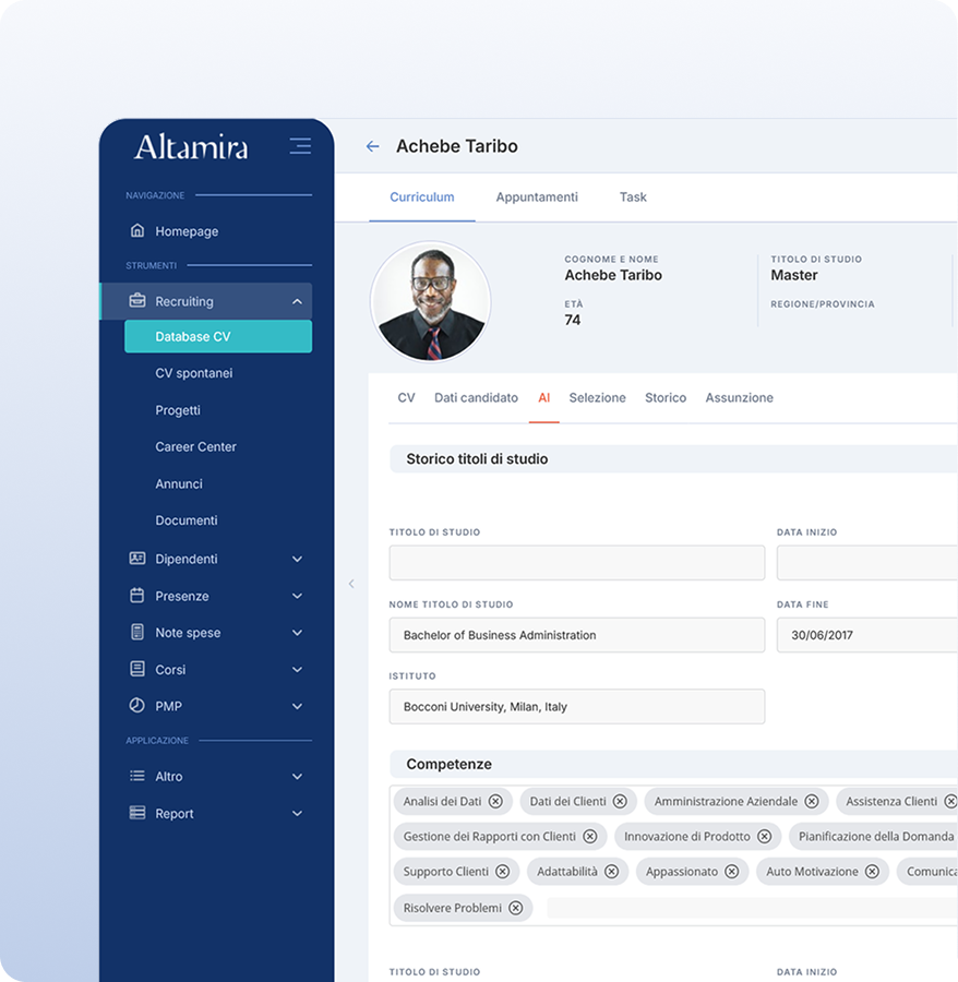 Estrai Informazioni da Curriculum