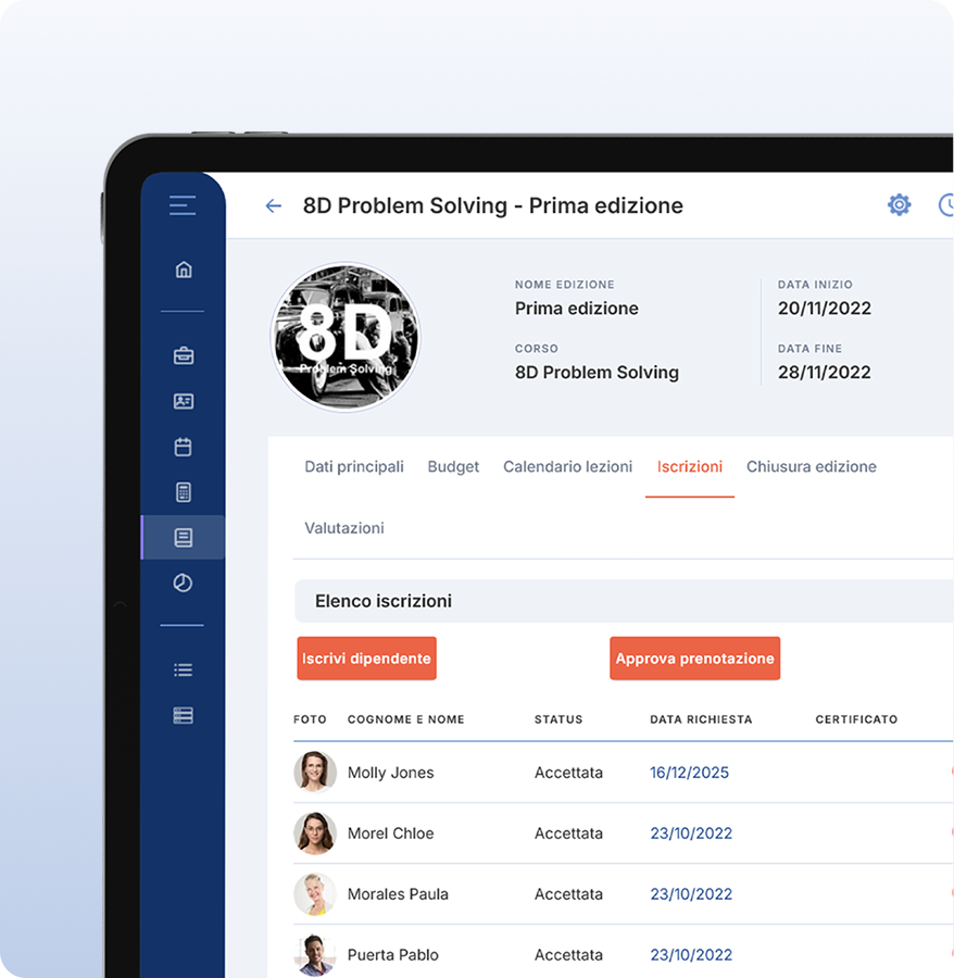Gestire Registrazioni