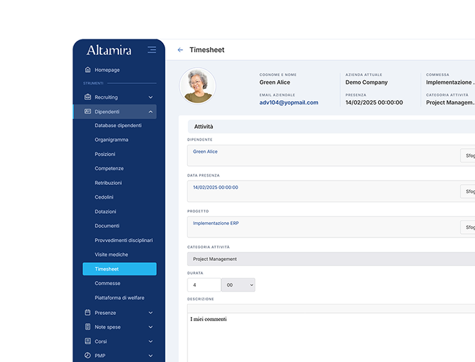 Timesheet e commesse